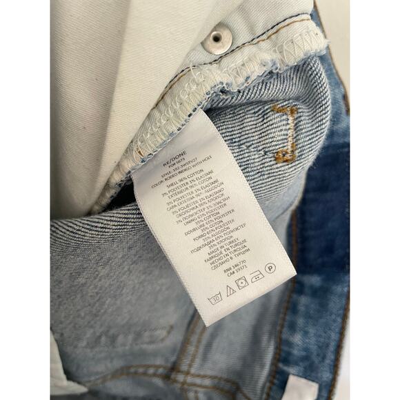 Re/Done Originals 70s Stovepipe Jeans 26 Rodeo Indigo with Distressing Size 29 - Picture 6 of 6